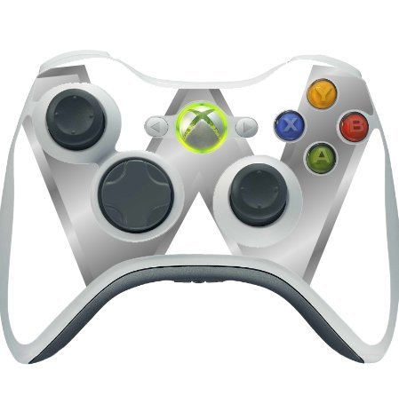 W сребро безжичен контролер Xbox 360, vinyl стикер, стикер на кожата с диамантен печат