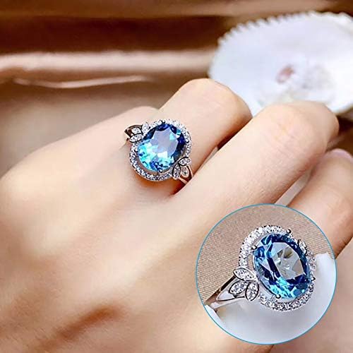 Медни пръстена, винтажное пръстен с цирконием 610, син размер, дамски пръстени, дамски пръстени, размер 8