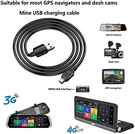 Dash Cam Зарядно устройство GPS Навигатор, Зарядно устройство, Кабел за устройство с мини USB порт на Dash Cam