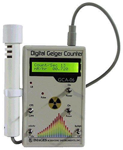 Професионален цифров радиация монитор с брояч Гайгер GCA-06W с външен индикатор - Готов за сертифициране на NRC - Резолюция 0,001 мР/час - обхват от 1000 мР/час