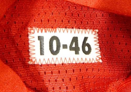 2010 San Francisco 49ers #47 Пусна Червената фланелка 46 DP28817 - Използваните тениски За игри NFL Без подпис