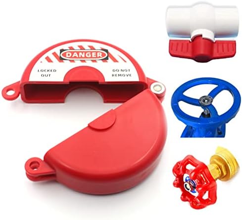 Устройство за заключване порти BARRUE за заключване и етикетиране на промишлени клапани (Приложим размер 1 -2,5 с ключалка и биркой), червен