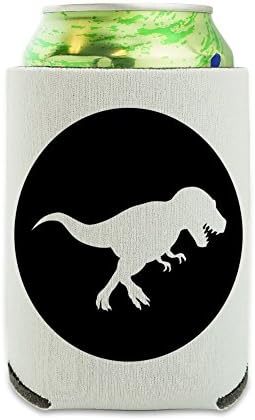 Динозавър тиранозавър рекс Рекс Черно-Бял Охладител За банките - Ръкав за напитки, Обнимающий Сгъваем Изолатор