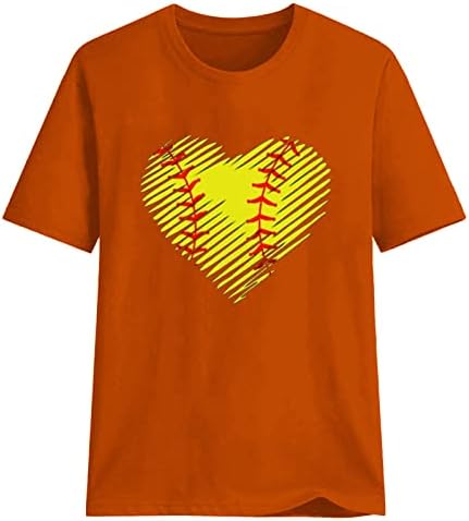 2023 Летни Потници, Дамски тениски с Графичен принтом Сърцето си за Любовта, Бейзболни Ризи с Къс ръкав, Блуза