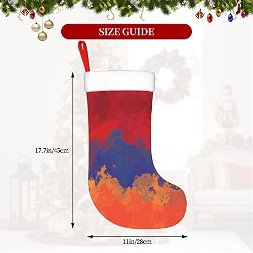 QG ZZX Арменски Флаг Коледен Отглеждане на Коледни Чорапи, Окачен Чорап За Камина 18 Инча Празнична Украса