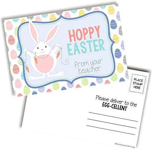 Весели и Сладки Празни пощенски Картички за Великден великден Зайчиком на тема честит Великден, За учители,