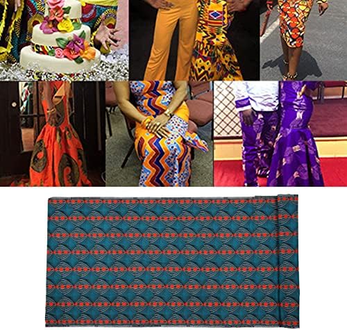 Mxzzand 6 Ярда Африканската плат с восъчните разпечатки от Полиестер, Различни Геометрични Цветни Модели, Полиестерен