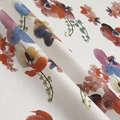Liberty Fabrics Тана Lawn Orchid Festival Бял/оранжев плат by The Yard