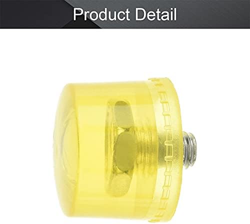 Utoolmart Взаимозаменяеми гума, пластмасов накрайник за чук диаметър на 1,18 инча, жълт, 1 бр.