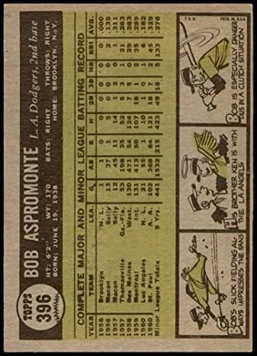 1961 Topps 396 Боб Аспромонте Лос Анджелис Доджърс (бейзбол карта) EX/MT Dodgers