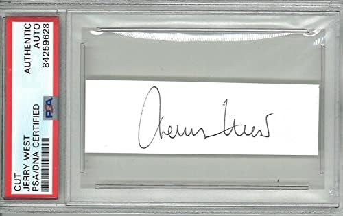 Джери Уест Подписа Cut Signature Psa Dna 84259628 Hof Легенда Топ 50 Лейкърс - Снимки на НБА с автограф