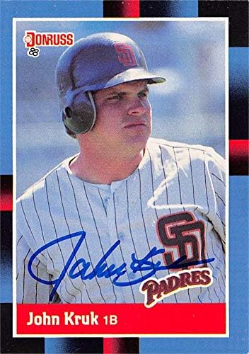 Склад на автографи 622863 Бейзболна картичка с автограф на Джон Крука - San Diego Padres - 1988 Donruss №205