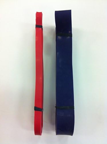 2 Опаковки Подтягивающих ленти за фитнес с подкрепата на Treadlife Червено и Лилаво на цветя