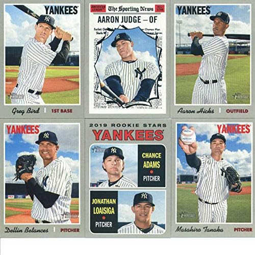 Комплект от 12 картички на бейзболния отбор Ню Йорк Янкис 2019 г.: Сабатиа (23), Люк Войт (43), Остин Ромайн