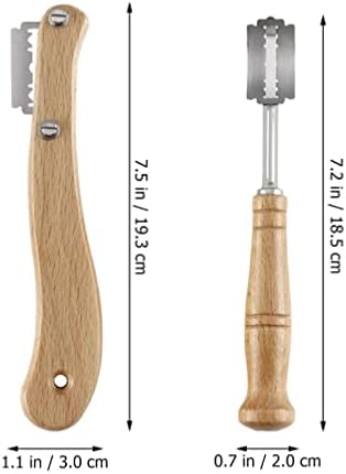 Hemoton 1 Комплект Зърнени Ножове С Дървена Дръжка Инструменти За Рязане на Тесто Ножове за Пица с Нож за Кухни