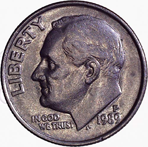 1989 Rv 10 цента Рузвелт Близо до преобразувани