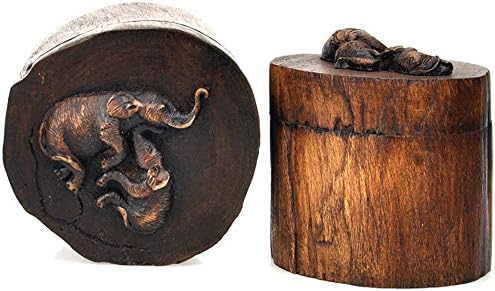 Booluee Реколта Тайландски Ковчег за бижута от Тиково Дърво, Дървени Ковчег Ръчно изработени, Органайзер За