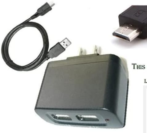 UpBright® Два USB порта, Изход за гнездо за Адаптер за променлив ток + захранващ Кабел за Fire Hd 7 HDX 8,9