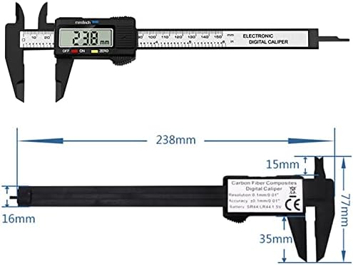 Цифров Штангенциркуль Maizoon 0-150 мм, Пластмасова Електронна Карта Владетел с LCD дисплей, Измервателен инструмент