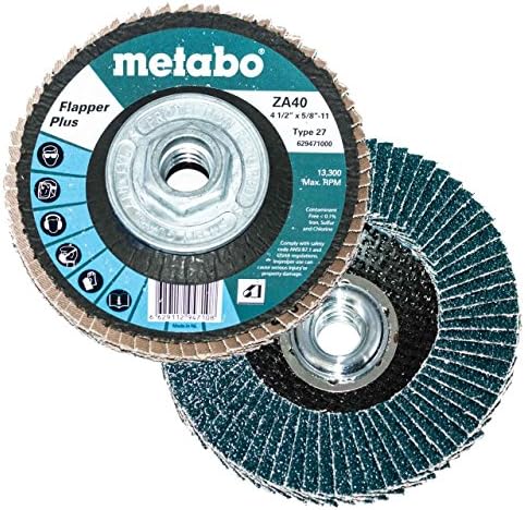 Metabo 629416000 7 x 5/8 - 11 Заслонок Плюс Абразивни Дискове с амортисьори 60 песъчинки, 5 опаковки