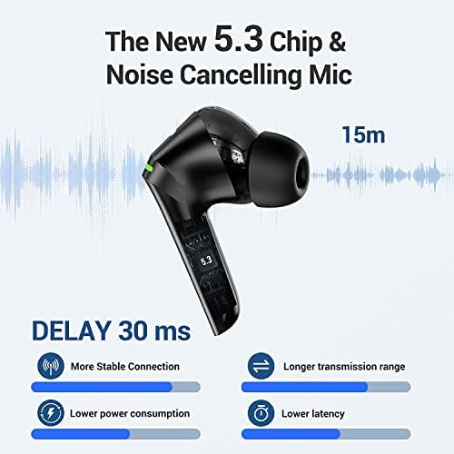 Безжични слушалки EDYELL с Дълбоко басовым звук IPX7, Водоустойчив Bluetooth-Слушалки с микрофон, 36 Часа възпроизвеждане,