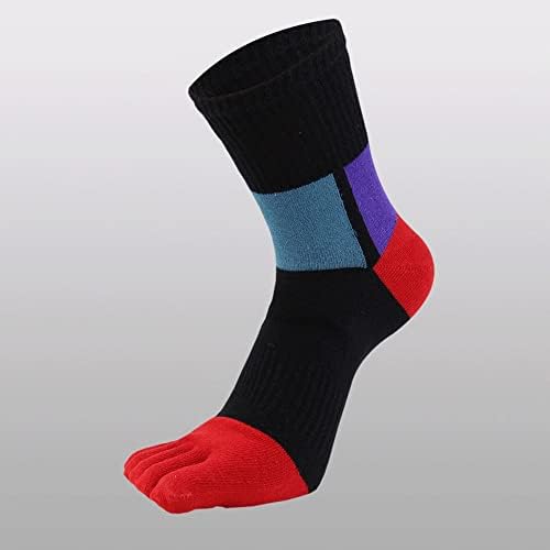 Чорапи с пръсти от влакна LMMDDP, Мъжки Ежедневни Цветни Блестящи Чорапи, мъжки чорапи с пет пръста, абсорбиращи