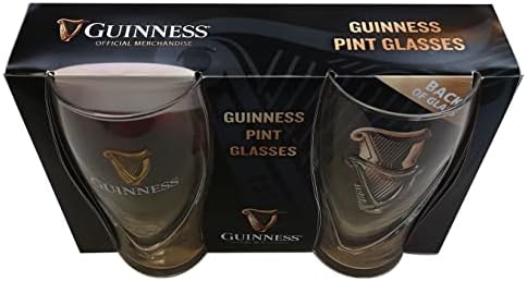 Чаши бира Guinness 20oz Twin Pack | Официален Сертифициран продукт | Идеален подарък за любителите на бира