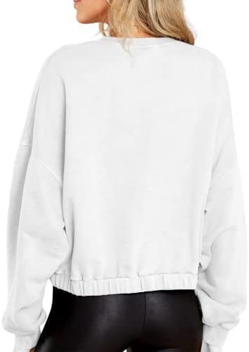 BZB Дамски Hoody с кръгло деколте, Всекидневни Пуловер Свободно, Намаляване, Блузи, Обикновена Риза с дълъг