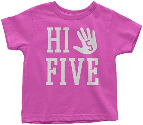 Тениска за деца Threadrock Kids Hi Five на 5-ти Рожден Ден