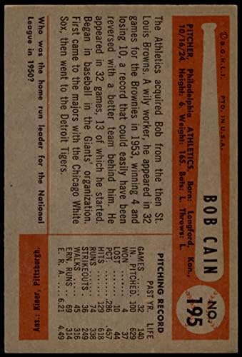 1954 Боуман 195 Боб Кейн Филаделфия Атлетикс (Бейзболна картичка) VG/БИВШ Атлетикс