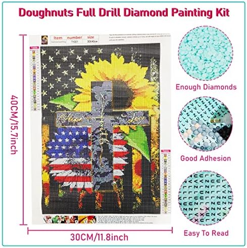 Комплекти за Диамант живопис за възрастни, 5D Кръгли Мъниста с пълна Дрелью Комплект за рисуване Подсолнухом