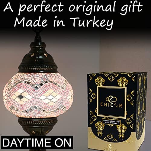 Турска лампа с мозайки ръчно изработени CHICON | Мозайка от естествен стъкло | Произведение на изкуството, в