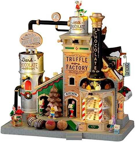 Lemax Village Collection Коледната фабрика за Шоколадови Трюфели с адаптер 4,5 На 15805