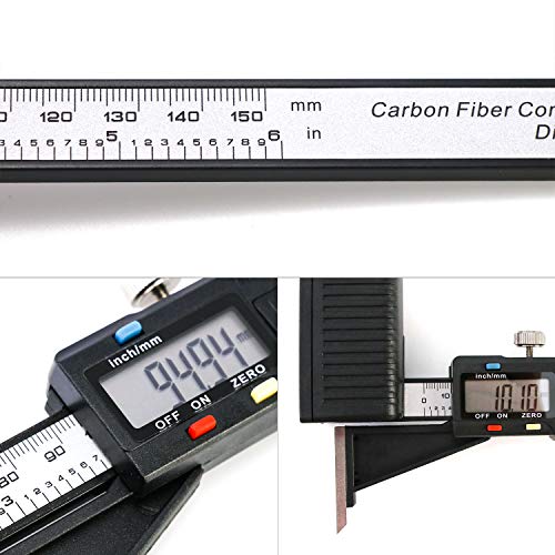 Инструменти за измерване на височина QWORK, Штангенциркуль с цифров дисплей 0-150 мм, Измервателен уред с магнитна