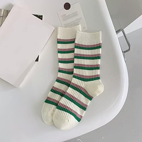 Зимни чорапи за Жените, Удобни Чорапи Дишащи, Реколта Шарени Удобни Чорапи, Памучни Празнични Чорапи за Екипажа