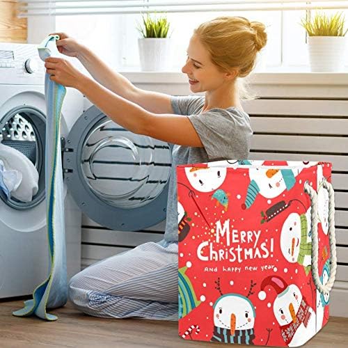 Inhomer Коледна Картичка 300D Оксфорд PVC, Водоустойчив Кошница За Дрехи, Голяма Кошница за Дрехи за Одеяла