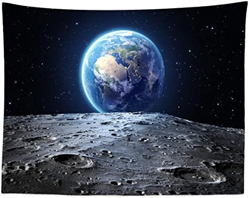 BELECO 5x3 метра Текстилен Фон на Земята, Вселената Космически Фон на Повърхността на Луната е Планетата на