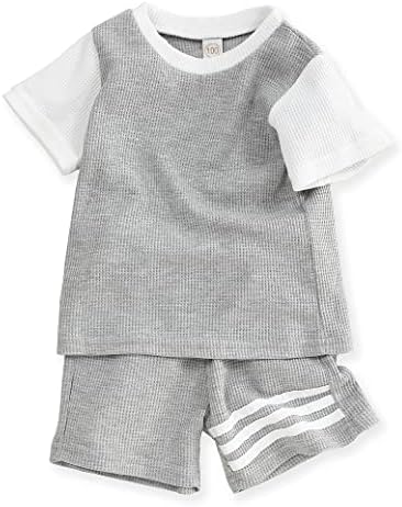 Oklady/ Облекло за малки Момчета, Однотонная Тениска с Къс ръкав, Потници + Къси Панталони, Летни дрехи За най-Малките