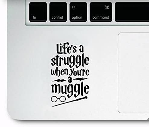 Мотивирующая Цитат от живота-борбата Прозрачен Винил Стикер с принтом за лаптоп, Съвместима с всички модели