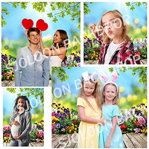 SJOLOON Пролетта Фон за Снимки на Цветя дюшеме Фотофон за деца Подпори за детска студия 11452 (отгледа 10х10