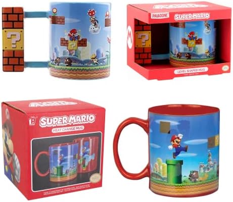 Подаръчен комплект Toptoys2u с подарочными пакети Супер Марио Mug - Термочувствительная Чаша с променливи цвят