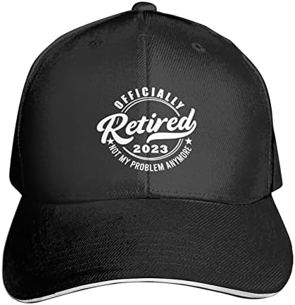 Бейзболна шапка RNFENQS На пенсия 2023 Повече Не е Мой Проблем, Забавни Подаръци за Пенсиониране за Мъжете Черен