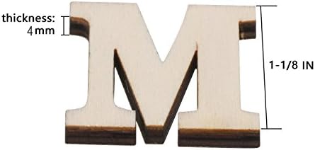 СМ 104 БР Дървени Букви на Азбуката Незаконченная Дървена Стикер за стабилизиране на параметрите, 26 букви от