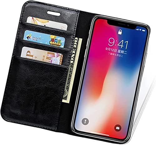 Чанта-портфейл KOSSMA за iPhone 13/13 Pro/13 Pro Max, Кожен калъф с магнитна закопчалка с отделения за карти,