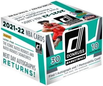2021-22 Баскетболно скоростна Панини Donruss Hobby Box (10 тестета /30 повикване: 1 Автомобил, 1 Мем)