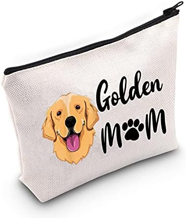LEVLO Чанта за Грим на Golden Mom Подарък за мама Златист Ретривър Чанта за Грим за Майките Кучета Подарък Фен