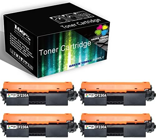 Състав на зеления тонер 30A|4 опаковки, Съвместима тонер касета CF230A HP30A|4x black, за да замени принтер