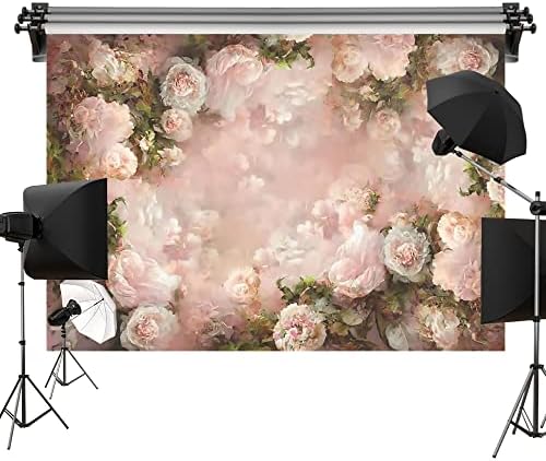 Кейт 7x5ft/2,2x1,5 м Розово Цвете на Фона на Изобразителното Изкуство С Компютърен Принтом Текстилен Фон За
