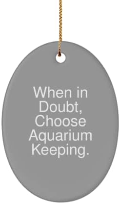 Страхотни Подаръци за аквариум, Когато сомневаешься, Избирате Аквариум, Е Празнично Овално декорация от приятелите,