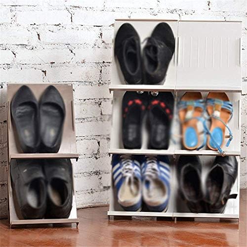 KXA Комбинируемый органайзер за обувки Унисекс Пластмасов Органайзер за обувки в килера за дома (Цвят: бял,